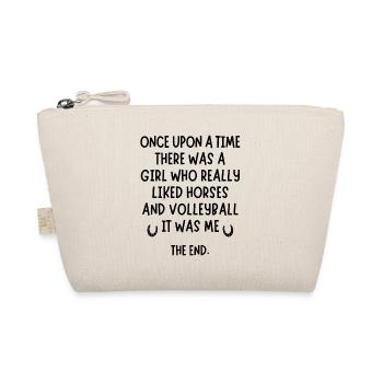 A girl who really liked Volleyball and Horses. - Organic Pouch - nature - Front
