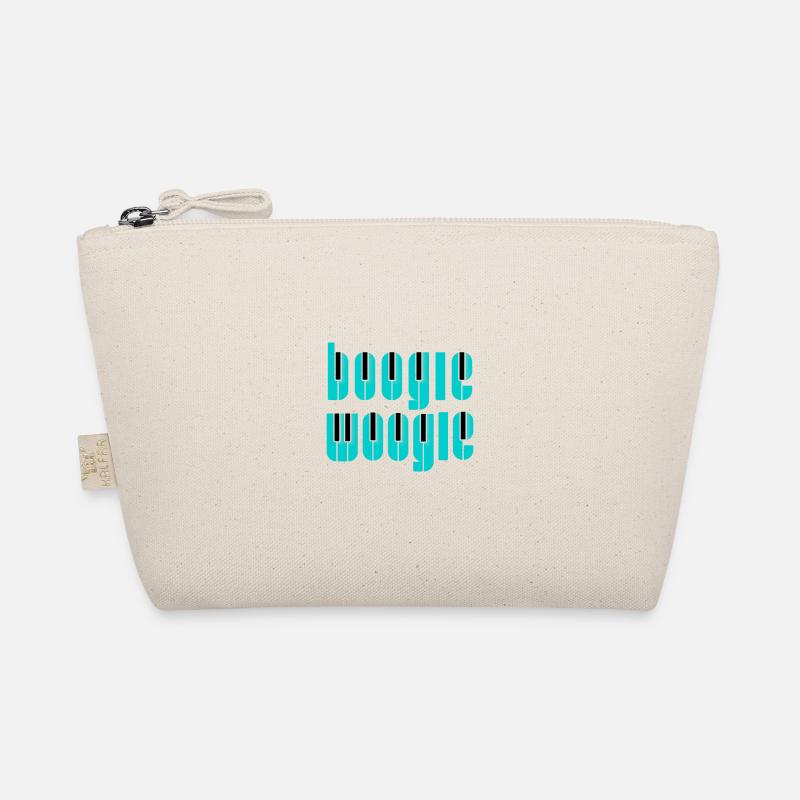 Boogie Woogie Piano keys design . Aqua . Organic Pouch