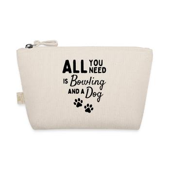 Alles, was Sie brauchen, ist Bowling und ein Hund - Bio-Täschchen - Natur - Vorne