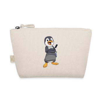 Pinguin Friseur Kamm - Bio-Täschchen - Natur - Vorne