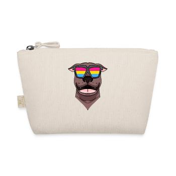 Pansexual Pit Bull Terrier Dog - Dog with Glasses - Organic Pouch - nature - Front