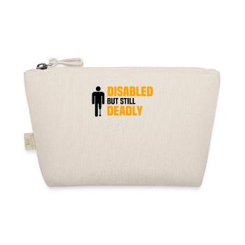 Amputated Invalid Prosthesis Handicap Wheelchair - Organic Pouch - nature - Front