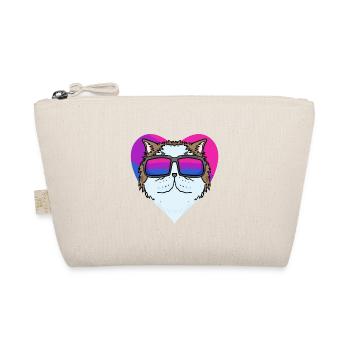 Bisexuell Perserkatze Katze - Katze mit Brille - Bio-Täschchen - Natur - Vorne