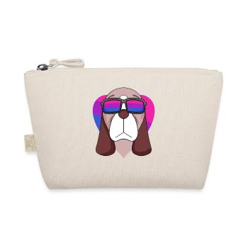 Bisexual Basset Hound Dog - Dog with glasses - Organic Pouch - nature - Front
