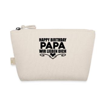 Happy Birthday Papa - Bio-Täschchen - Natur - Vorne