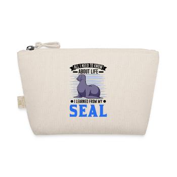 Robbe Geschenk Seal Seelöwe - Bio-Täschchen - Natur - Vorne