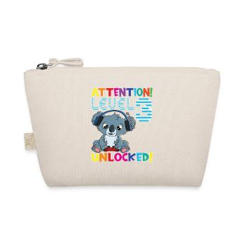 Level 3 Unlocked Gaming Birthday - Organic Pouch - nature - Front