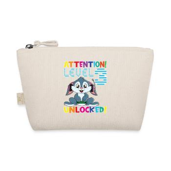 Level 3 Unlocked Gaming Birthday - Organic Pouch - nature - Front