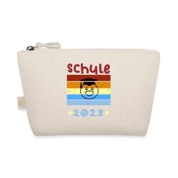 Schule 2023 1. Klasse Smile Schulbeginn T shirt - Bio-Täschchen - Natur - Vorne