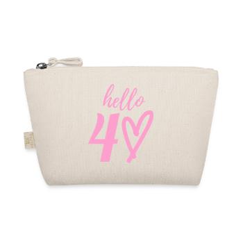 hello 40. 40th birthday - Organic Pouch - nature - Front
