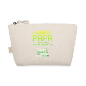Zocken Gaming Gamer Papa - Bio-Täschchen - Natur - Vorne