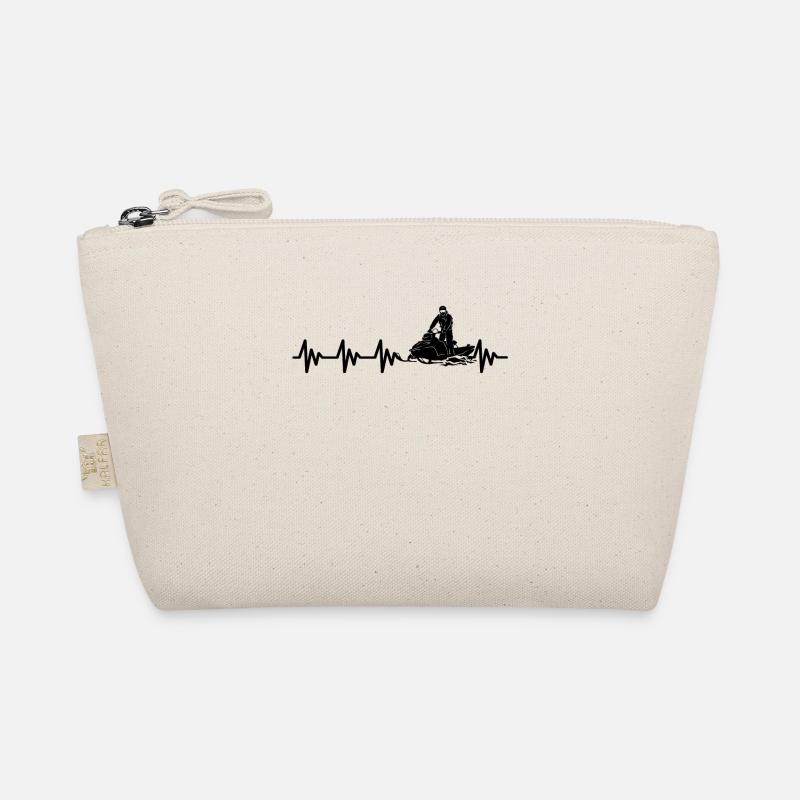 Snowmobile driver Snowmobile Cardiogram Organic Pouch