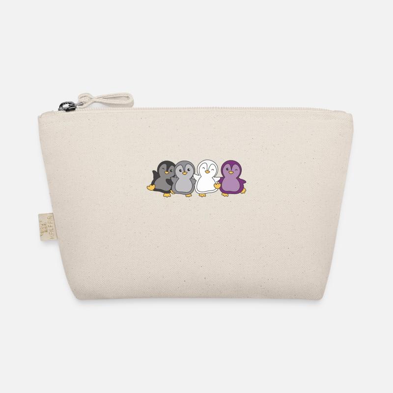 Asexual Flag Pride LGBTQ süße Pinguin Bio-Täschchen