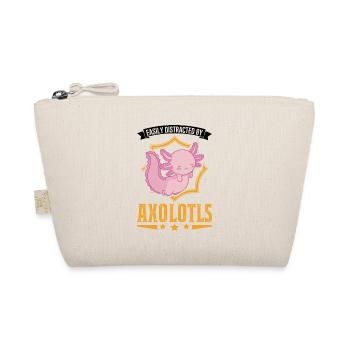 Easily distracted by Axolotls Tail Luch - Organic Pouch - nature - Front