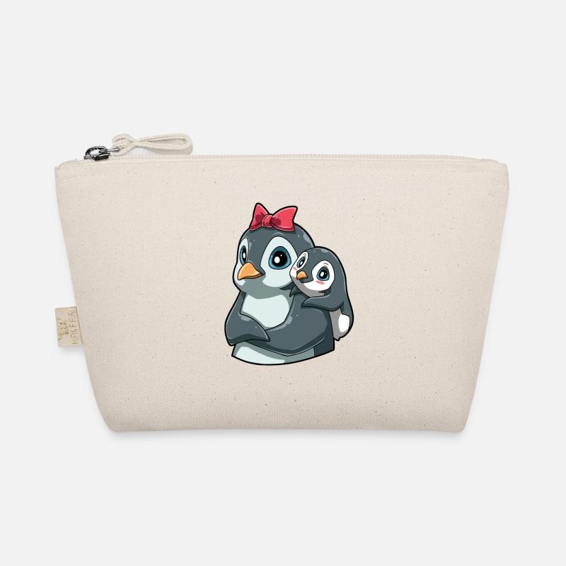 Liebevoller Pinguin mit Pinguin Kind für Pinguin Bio-Täschchen