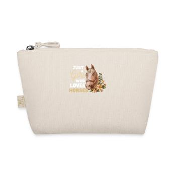 Juste une fille qui aime les chevaux Équitation Grange Aimant - Trousse biologique - nature - Devant