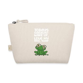Die Heutige Checkliste Wake Up Love My Frog Sleep - Bio-Täschchen - Natur - Vorne