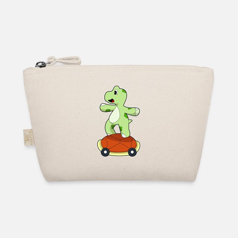 Schildkröte mit Panzer als Skateboard Bio-Täschchen