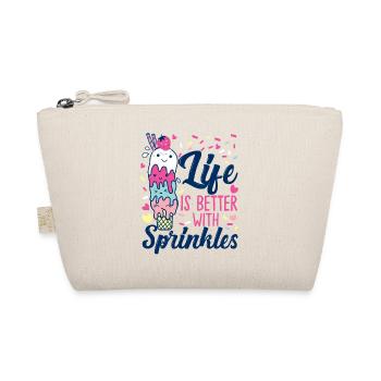 Ice Cream Cone Sundae Life Is - Organic Pouch - nature - Front