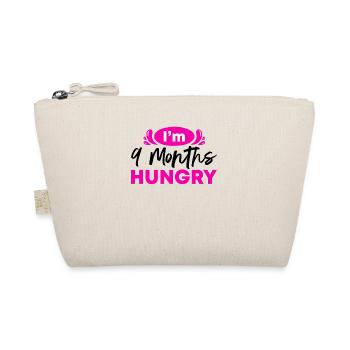 Pregnancy Funny Announcement Reveal I'm Nine - Organic Pouch - nature - Front