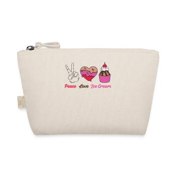 Cône de crème glacée Peace Love Ice - Trousse biologique - nature - Devant