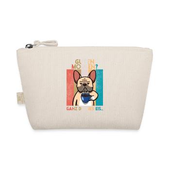 Guten Morgen? Ganz dünnes Eis...lustige Bulldogge - Bio-Täschchen - Natur - Vorne