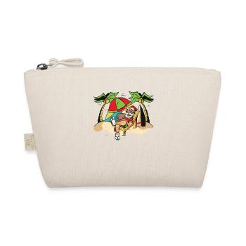 Christmas In July, Party, Surfing, Santa Hawaiian - Organic Pouch - nature - Front
