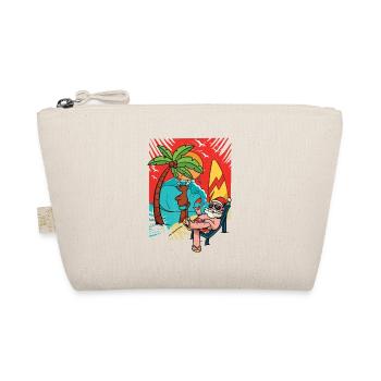 Christmas In July, Party, Surfing, Santa Hawaiian - Organic Pouch - nature - Front