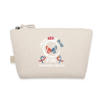 Red Blue Pulmonary Fibrosis ILD Warriors Awareness - Organic Pouch - nature - Front