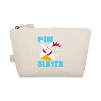 Pin Slayer Awesome Retro Bowling Design T-Shirt - Bio-Täschchen - Natur - Vorne