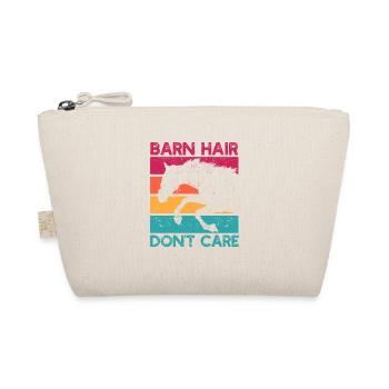Dear Horse Riding Rider Farm Barn Hair - Organic Pouch - nature - Front