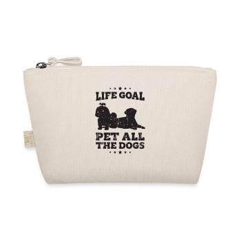Life goal Pet all the dogs - dog sports - Organic Pouch - nature - Front