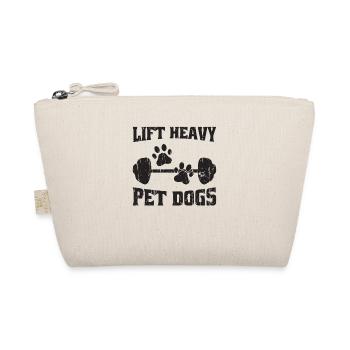 Lift heavy Pet dogs - dog commands - Organic Pouch - nature - Front
