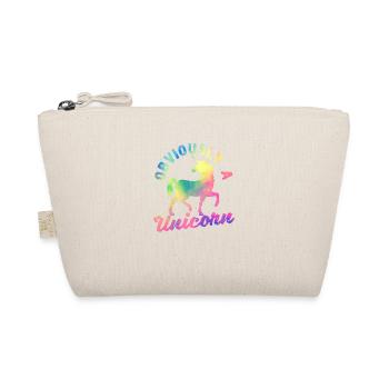 Funny Horse Silhouette Pony Riding - Organic Pouch - nature - Front