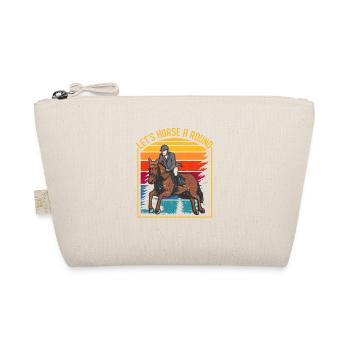 Let's Horse A Round Typography Horse Lovers - Organic Pouch - nature - Front