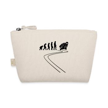 Motorcyclist Motorcycle Moped Evolution Motorcycle - Organic Pouch - nature - Front