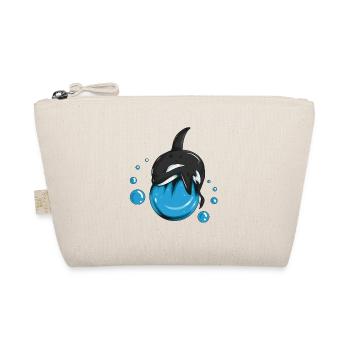 Bathing Game Whale Motif Sea Ocean Whale Lovers - Organic Pouch - nature - Front
