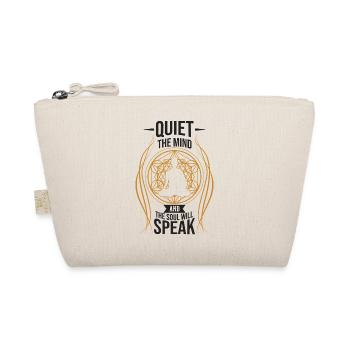 Quiet The Mind And The Soul Will Speak Meditating - Bio-Täschchen - Natur - Vorne