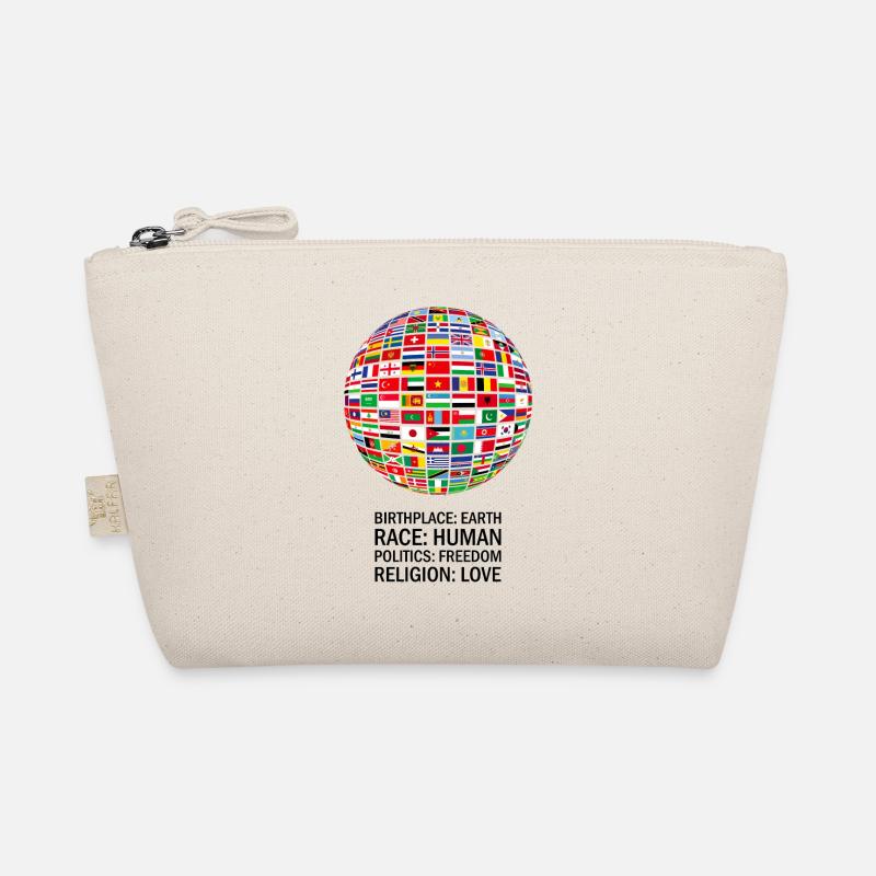 nice peace all flags "against racism" Organic Pouch