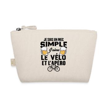 Je Suis Un Mec Simple J'aime Le Vélo Et L'apéro - Trousse biologique - nature - Devant