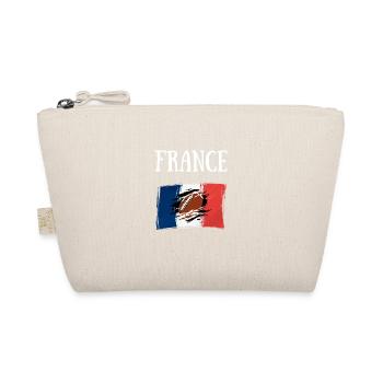 rugby france drapeau rugbyman cadeau personnalisé - Trousse biologique - nature - Devant
