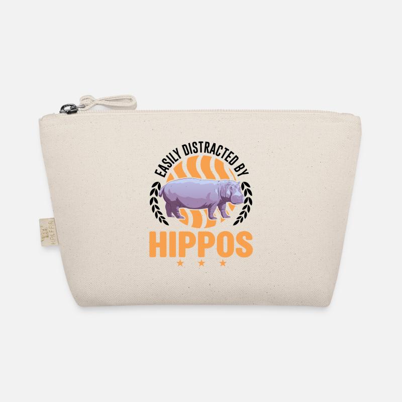 Easily distracted by Hippos Hippo Hippo Hippo Organic Pouch