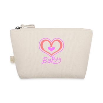 Cœur de bébé - Trousse biologique - nature - Devant