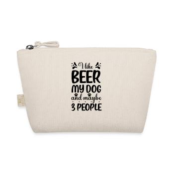 I like beer my dog and maybe 3 people - Organic Pouch - nature - Front