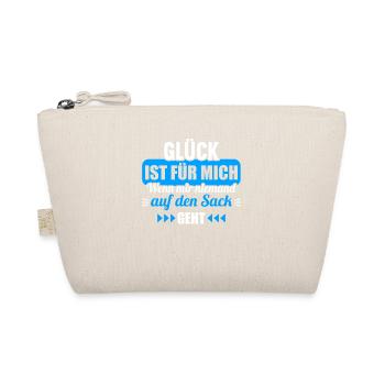 Glück ist wenn mir niemand auf den Sack geht - Bio-Täschchen - Natur - Vorne
