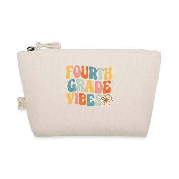 Fourth Grade Vibes 4th Grade Retro Back To School - Organic Pouch - nature - Front