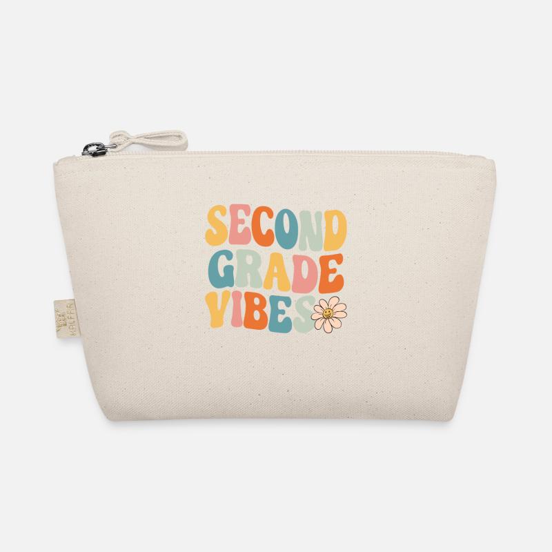 Second Grade Vibes 2nd Grade Retro Back To School Organic Pouch
