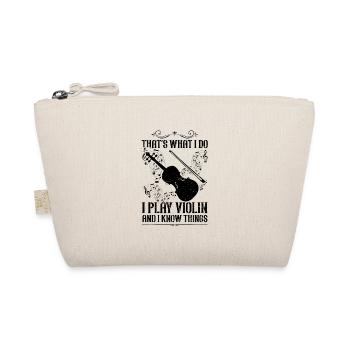 I play violin musician music violinist - Organic Pouch - nature - Front