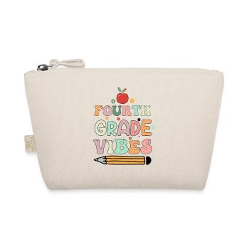 Fourth Grade Vibes 4th Grade Retro Back To School - Organic Pouch - nature - Front