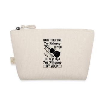 I play my violin musician music violinist - Organic Pouch - nature - Front